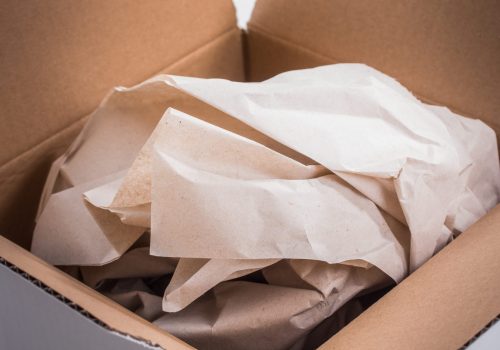 packing paper inside of a package